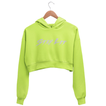Load image into Gallery viewer, Stay Lit Crop Top Hoodie (Reflective Print)
